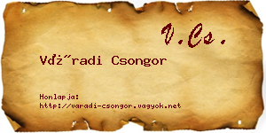 Váradi Csongor névjegykártya